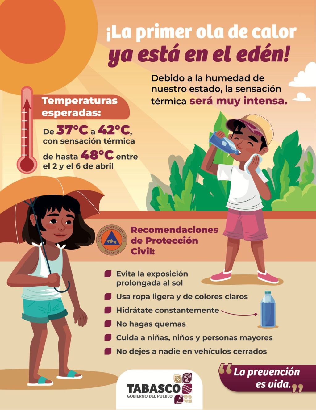 ¡Cuidate del golpe de calor! El calor no es un juego. Cuando la temperatura sube, tu cuerpo corre riesgos. ¡No te&nbsp;confíes!