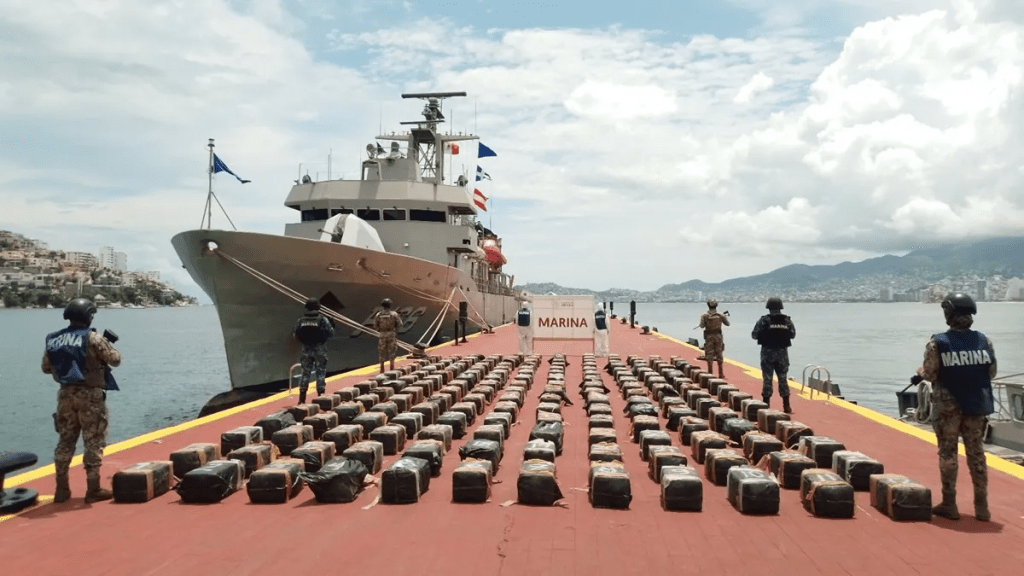 Marina asegura 3.5 toneladas de cocaína frente a costas de&nbsp;Guerrero