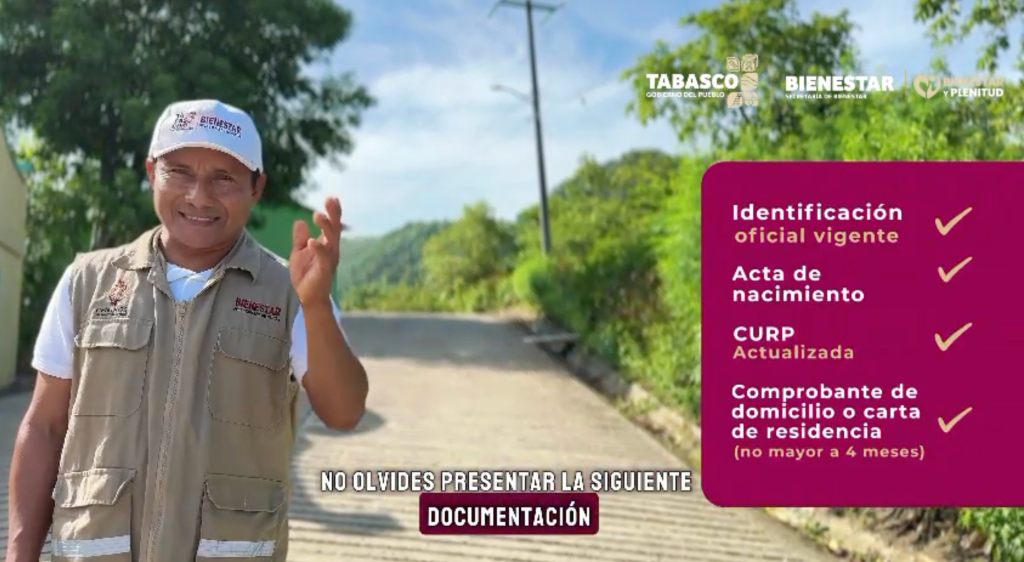 #Video Abren inscripciones al programa Bienestar y Plenitud para hombres tabasqueños de 63 y 64&nbsp;años