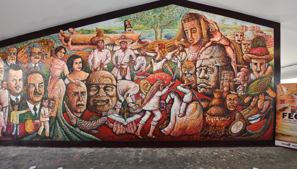 El arte como identidad: inauguran mural “Legado Cultural del Pueblo Tabasqueño” en la Zona&nbsp;CICOM