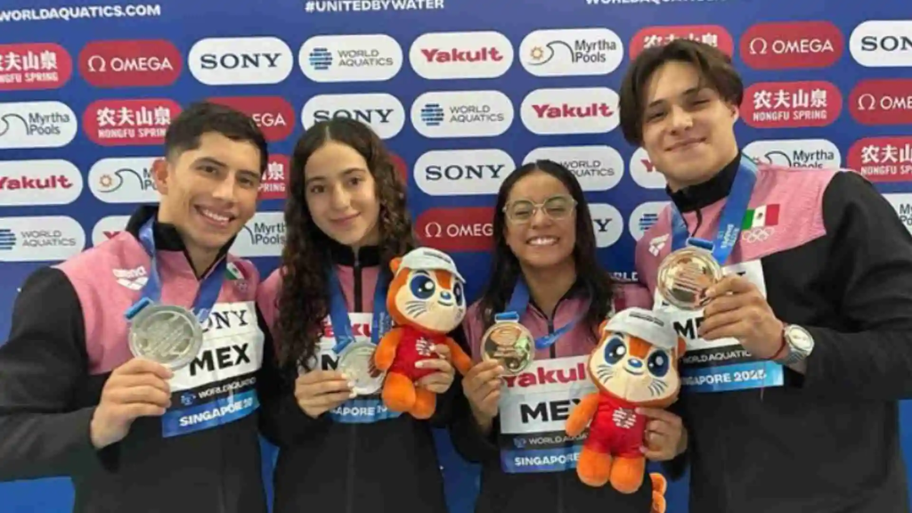 México gana plata en saltos mixtos en el Mundial de&nbsp;Singapur