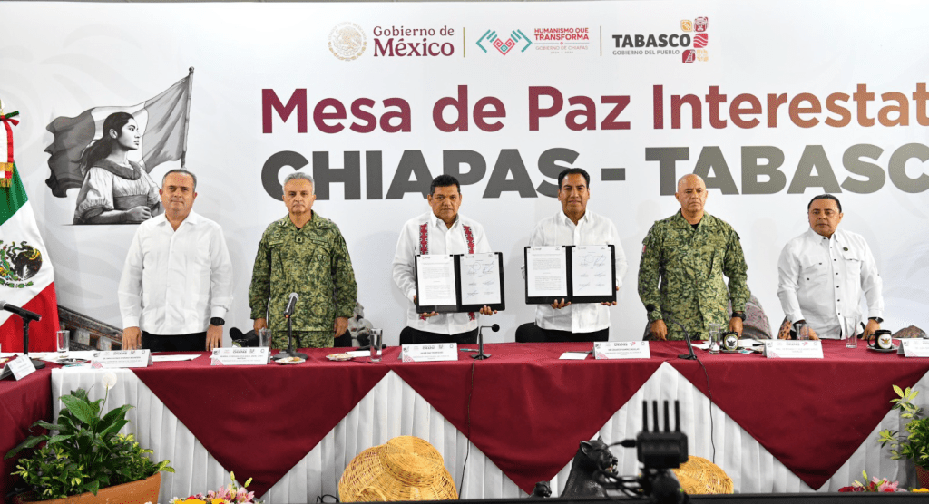 Tabasco y Chiapas refuerzan la cooperación para garantizar la seguridad y la paz en la frontera&nbsp;común.