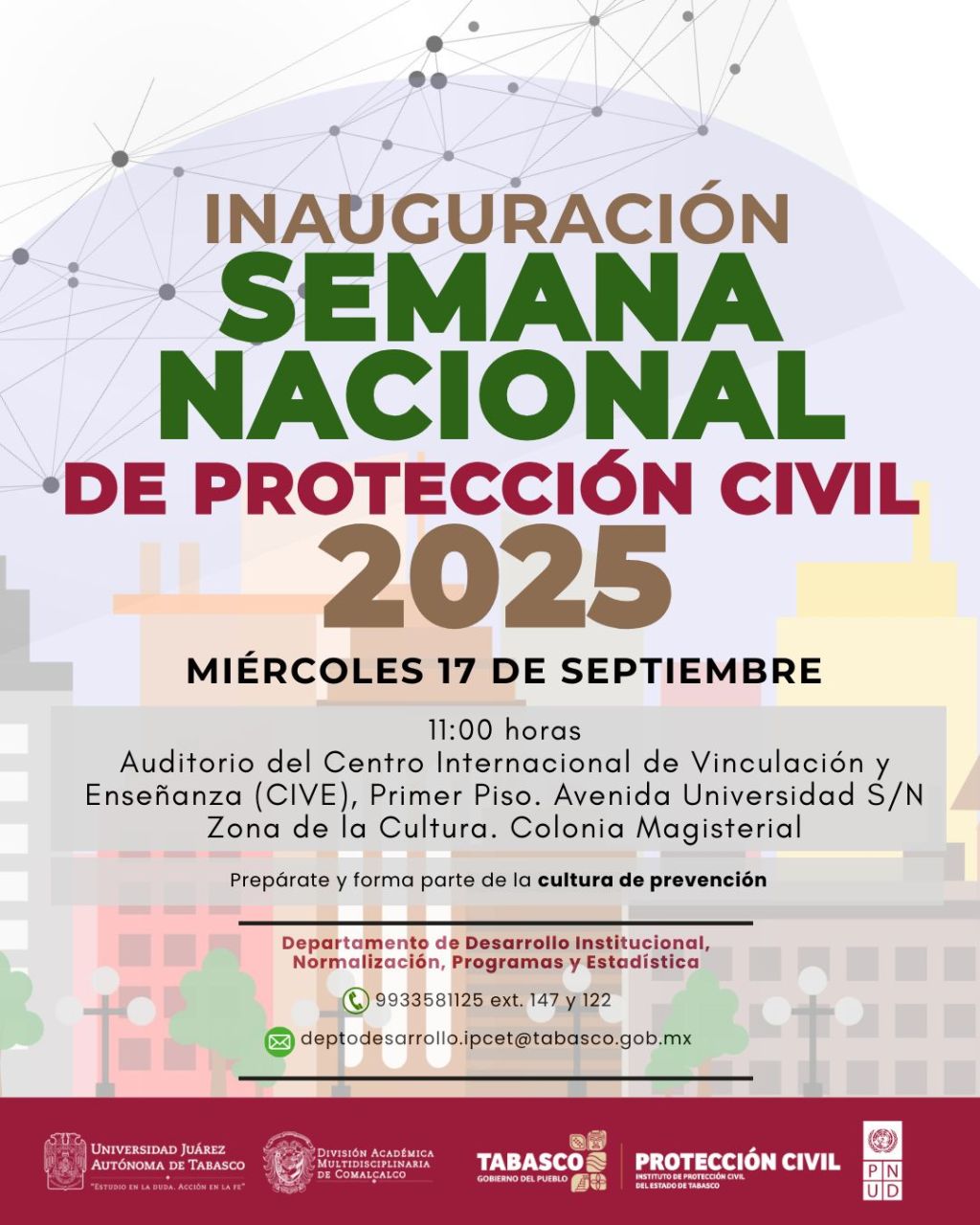Inician jornadas sobre gestión de riesgos y resiliencia en Tabasco; participarán expertos nacionales e&nbsp;internacionales
