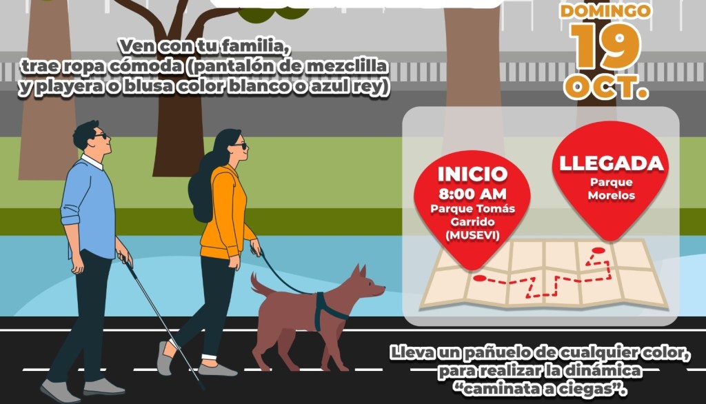 DIF Tabasco invita a la Caminata Inclusiva por la Visibilización de la Discapacidad Visual&nbsp;2025