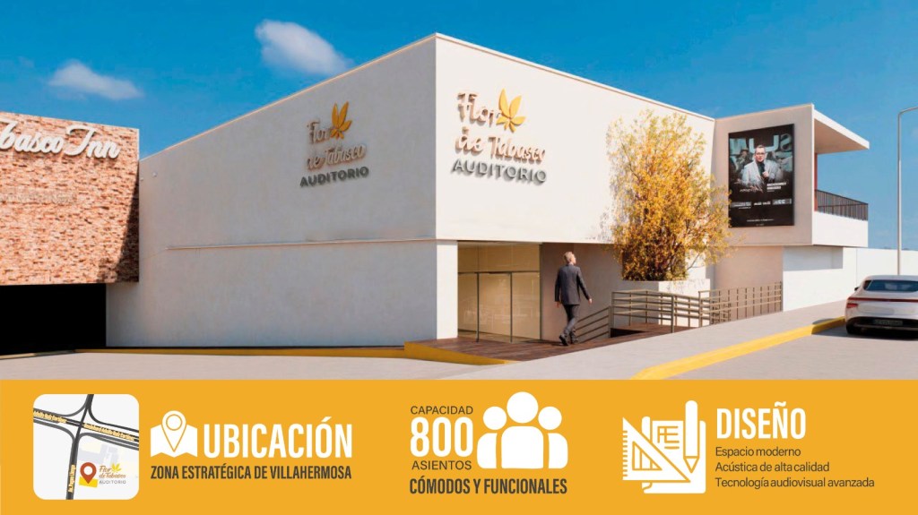 Anuncian construcción del Auditorio ‘Flor de Tabasco’ con inversión privada&nbsp;local