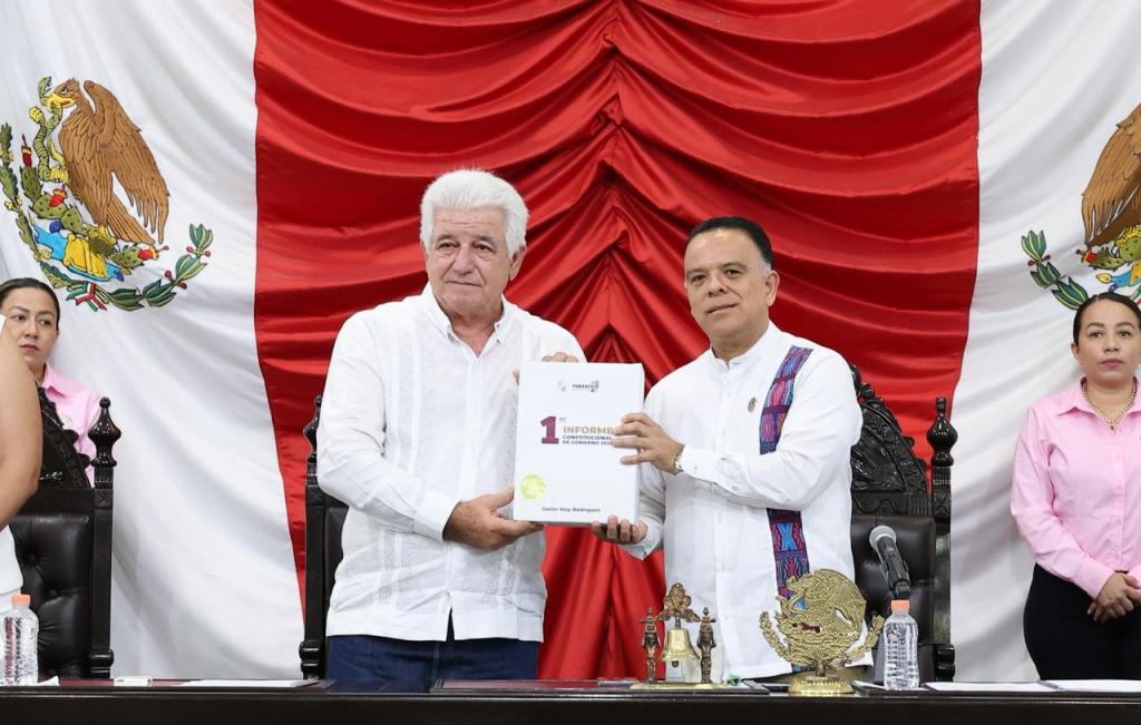 Entrega José Ramiro López Obrador al Congreso el Primer Informe de Gobierno de Javier May&nbsp;Rodríguez