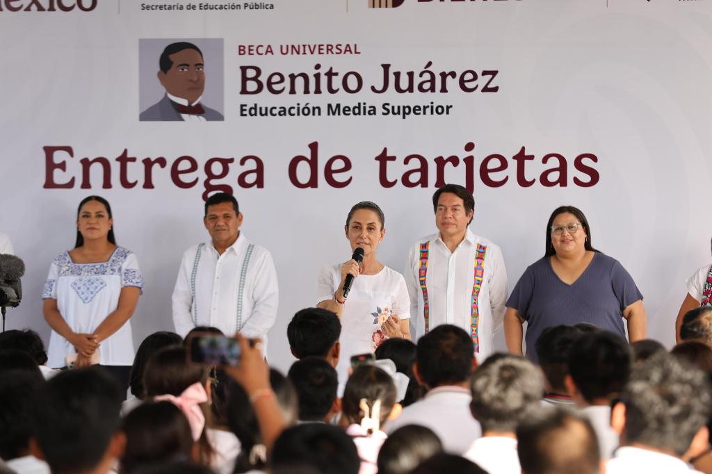 Claudia Sheinbaum anuncia campus de la Universidad “Rosario Castellanos” en Jonuta y arranca entrega de becas “Benito Juárez” en&nbsp;Tabasco