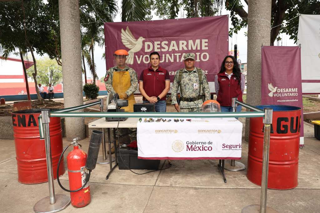 Tabasco activa nuevo módulo de Desarme Voluntario en Tamulté de las Barrancas: suman más de 21 mil armas destruidas en&nbsp;2025