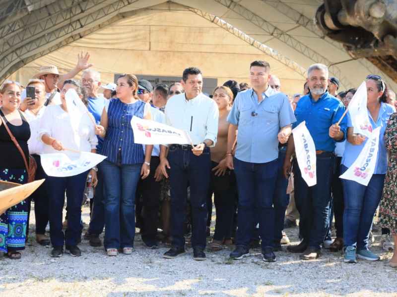 Tras años de rezago, inicia obra hidráulica que triplicará el suministro de agua y garantizará el derecho humano al agua en&nbsp;Comalcalco