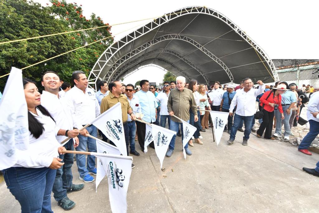Inician obras urbanas y deportivas en Cárdenas; proyectan inversión superior a 133&nbsp;mdp