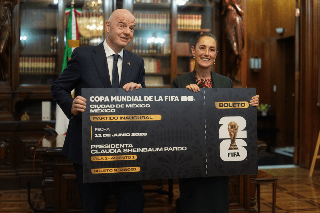 Sheinbaum lanza concurso para que una mujer gane el boleto para la inauguración del Mundial&nbsp;2026