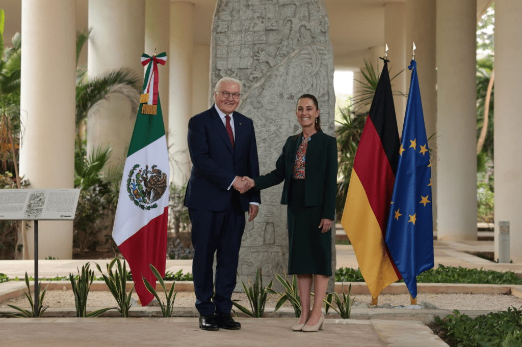 Sheinbaum recibe al presidente de Alemania en Quintana&nbsp;Roo