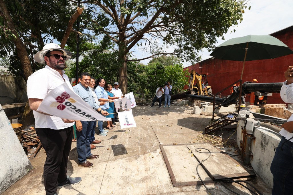 Inician rehabilitación de cárcamos en Jalpa de Méndez con inversión superior a 9.5 mdp