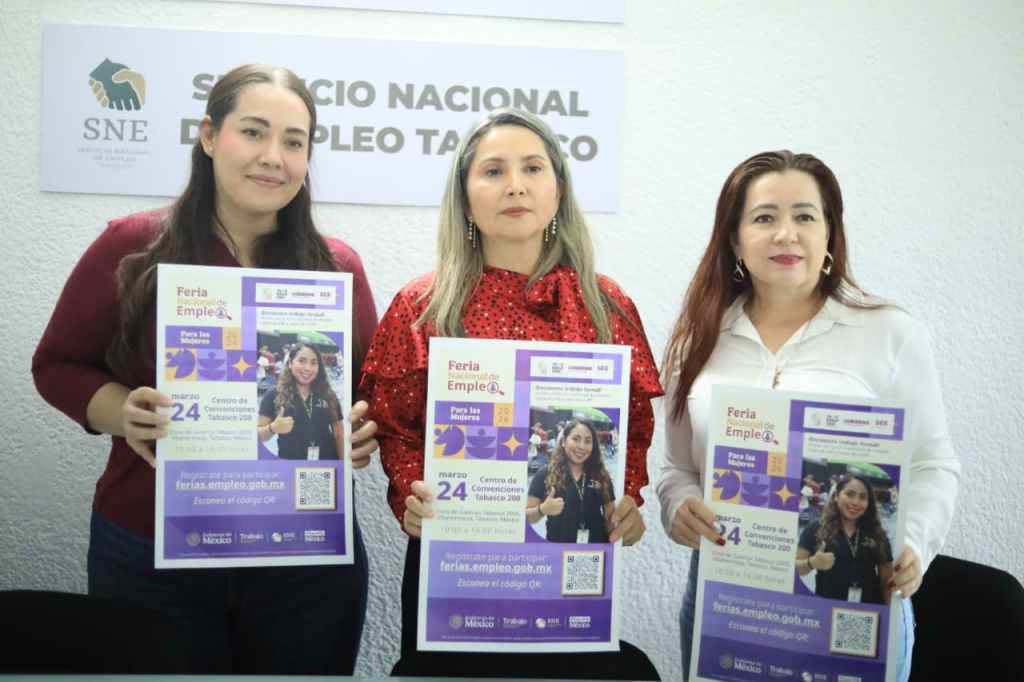 Anuncian Feria Nacional de Empleo para las Mujeres 2026 en&nbsp;Tabasco