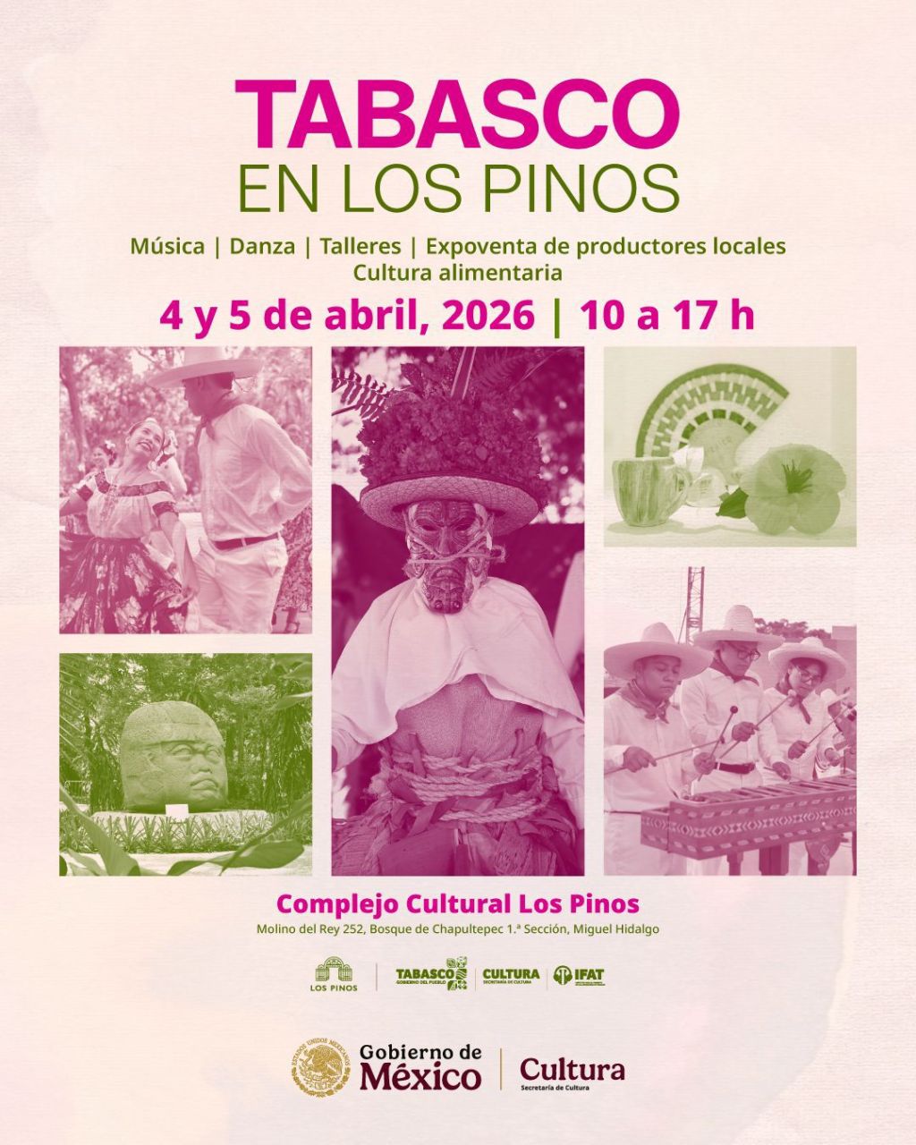 Festival “Tabasco en Los Pinos” llevará la riqueza cultural del estado a la Ciudad de&nbsp;México