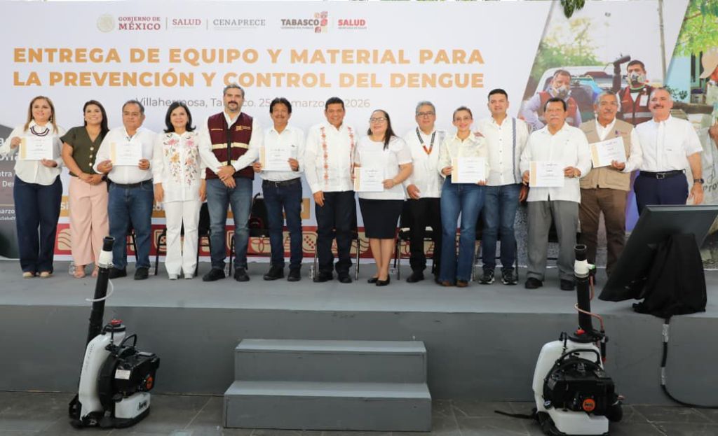 Refuerzan combate al dengue y chikungunya en Tabasco; entregan equipo y recertifican unidad epidemiológica