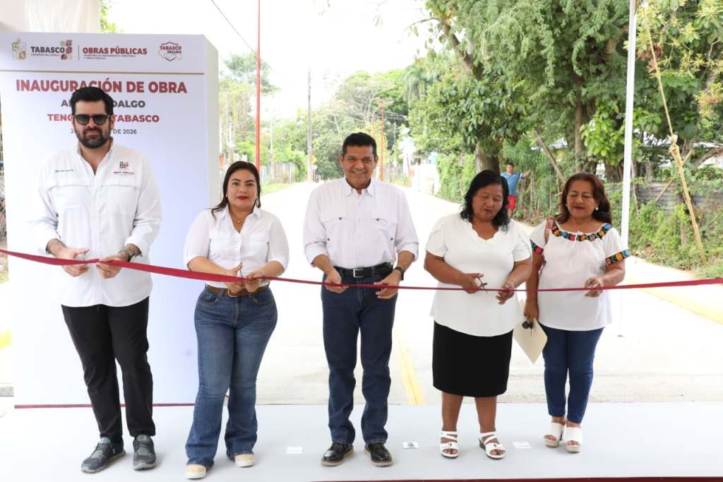 Entregan obras de pavimentación y rehabilitan planta potabilizadora en Tenosique