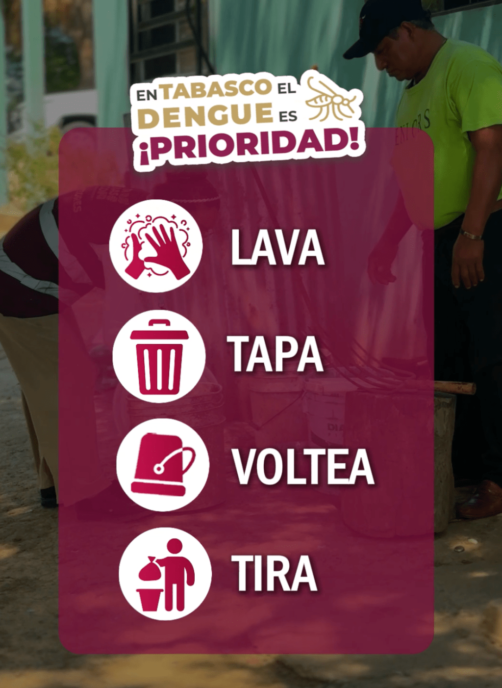 Llama Salud Tabasco a prevenir el dengue desde el&nbsp;hogar