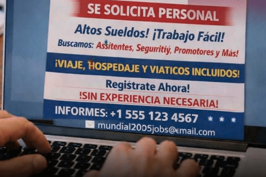 Alerta por falsas ofertas de empleo ligadas al Mundial&nbsp;2026