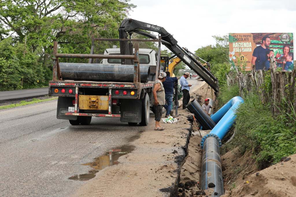 Avanza construcción del acueducto Cunduacán–Comalcalco