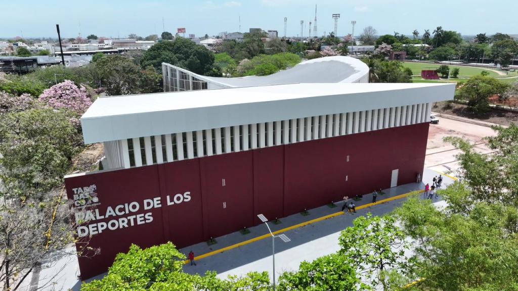 Avanza rehabilitación del Palacio de los Deportes en Tabasco con inversión superior a 23 mdp