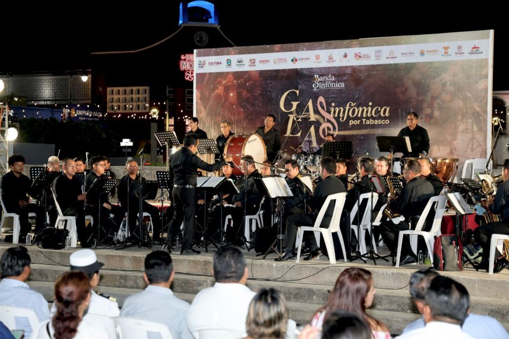 Banda Sinfónica de Tabasco lleva concierto a Frontera y fortalece la vida&nbsp;cultural
