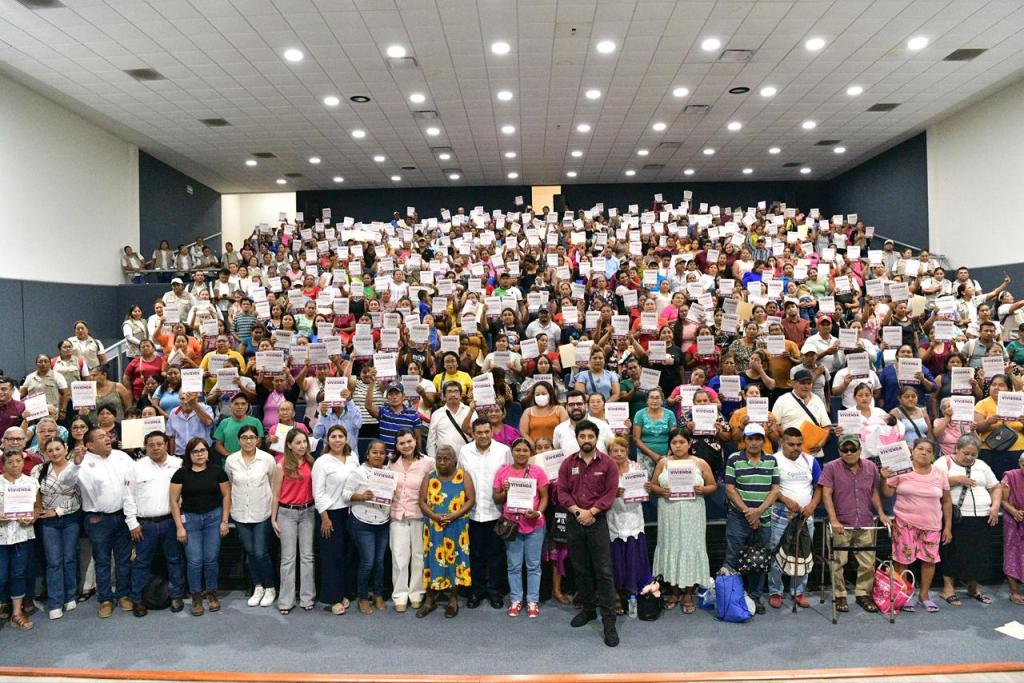 Entregan 485 certificados de Vivienda del Bienestar en Tabasco; priorizan a mujeres jefas de&nbsp;familia