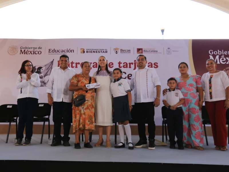 Claudia Sheinbaum inicia en Tabasco entrega de becas Rita Cetina para estudiantes de&nbsp;primaria