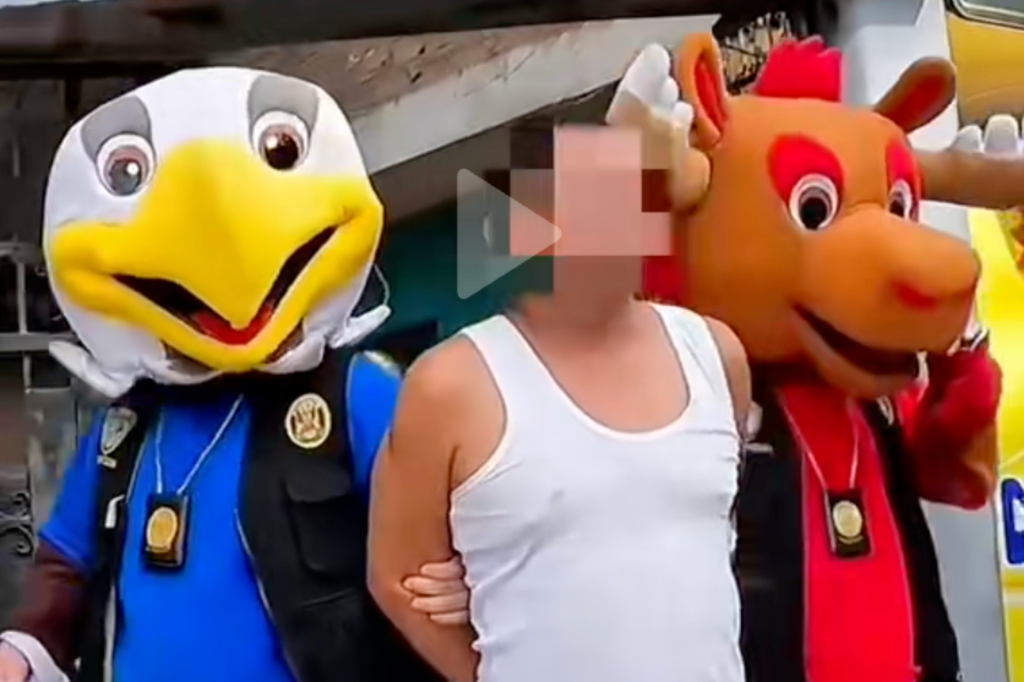 Policías de Perú se disfrazan de mascotas del Mundial para detener a un&nbsp;narcotraficante