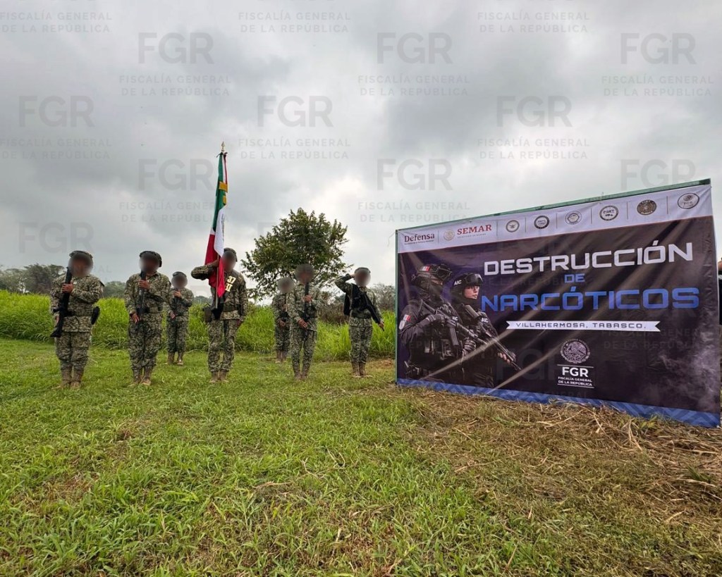 FGR destruye casi una tonelada de narcóticos asegurados en&nbsp;Tabasco