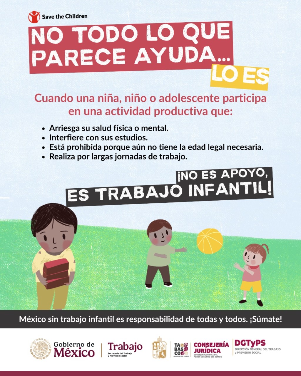Llaman a prevenir el trabajo infantil y proteger los derechos de niñas, niños y adolescentes