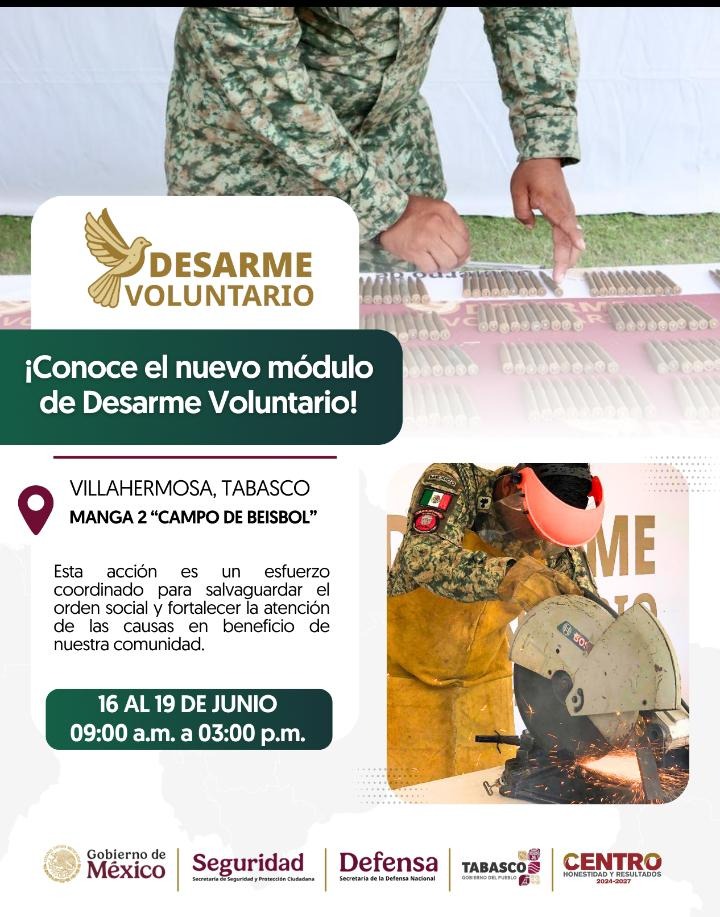 Módulo de Canje de Desarme Voluntario estará en La Manga 2 del 16 al 19 de&nbsp;junio