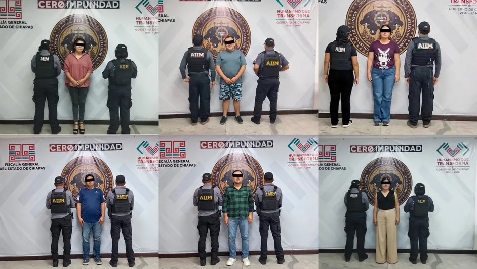 Detienen a seis exfuncionarios de Chiapas por presuntos actos de&nbsp;corrupción