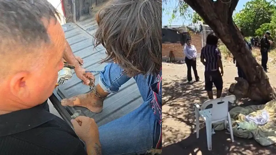 Rescatan en Ahome a hombre que habría permanecido encadenado durante&nbsp;años