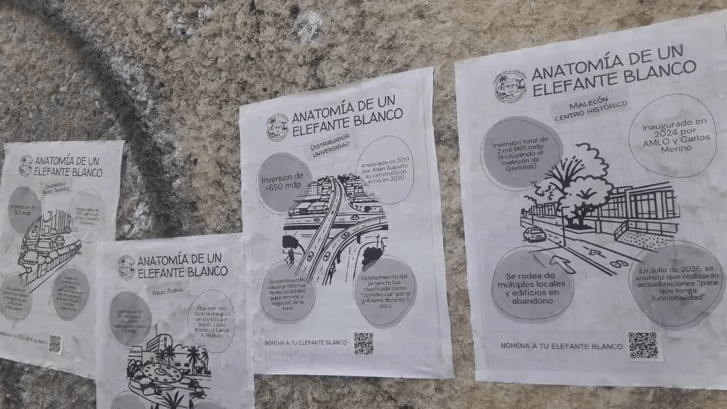 Nuevos mensajes en el MUSEVI reavivan debate sobre los llamados “elefantes blancos” en&nbsp;Villahermosa