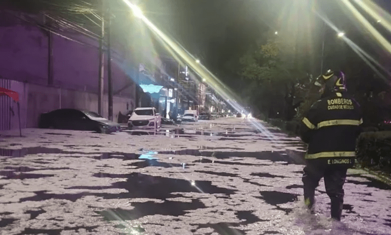 Lluvias y granizo provocan inundaciones en municipios del Valle de&nbsp;México