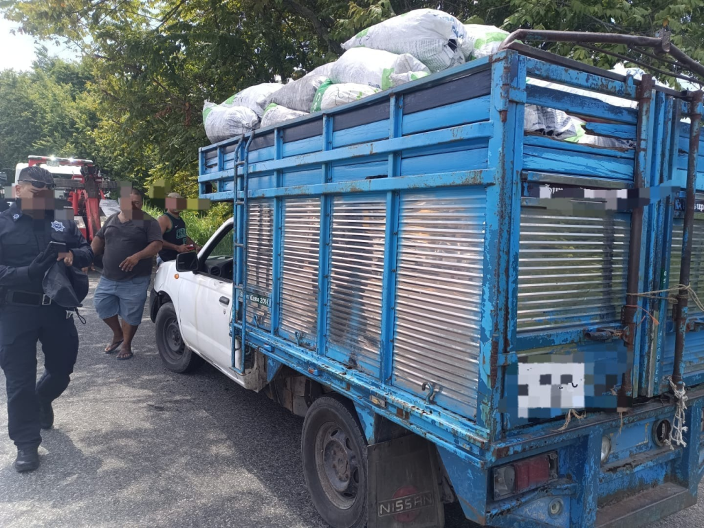 Aseguran 90 bultos de carbón vegetal y detienen a una persona en Centro,&nbsp;Tabasco