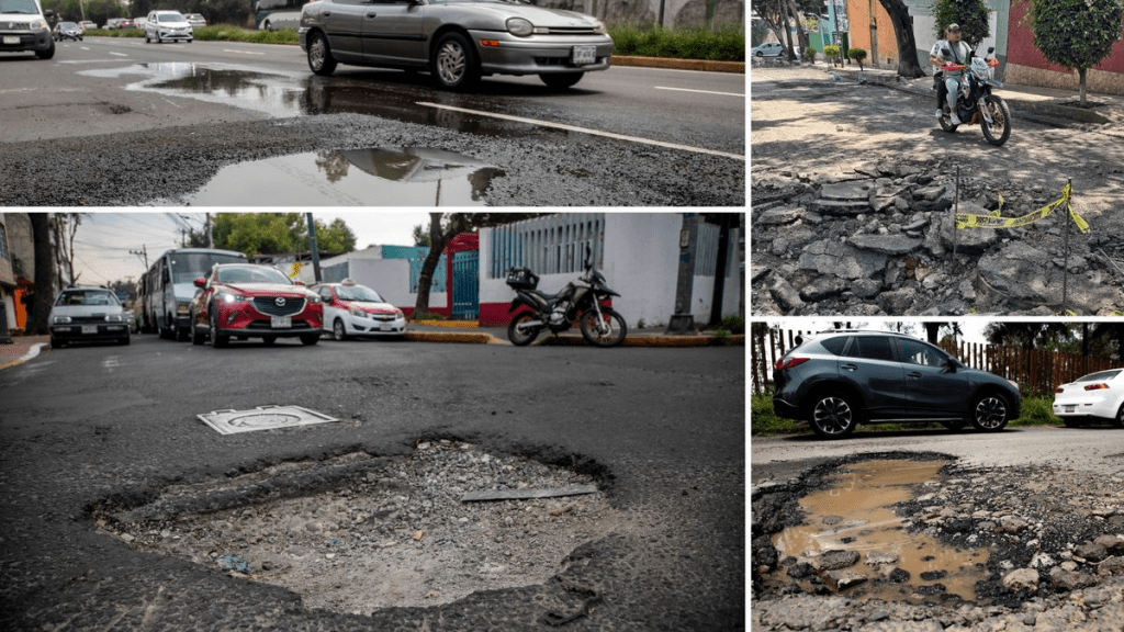 Baches complican el tránsito y se convierten en un problema constante en calles de&nbsp;CDMX
