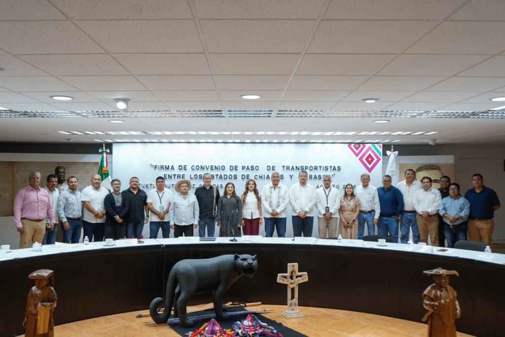 Tabasco y Chiapas acuerdan reglas para ordenar el transporte entre ambos&nbsp;estados
