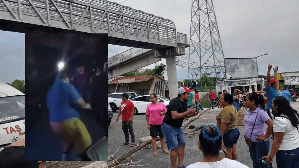 Bloquean la Villahermosa-Frontera y conductores aprovechan para “farmear&nbsp;aura”