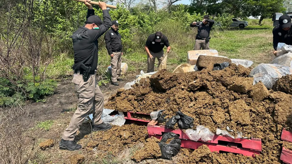 FGR destruye marihuana, metanfetamina y cocaína aseguradas en&nbsp;Tabasco
