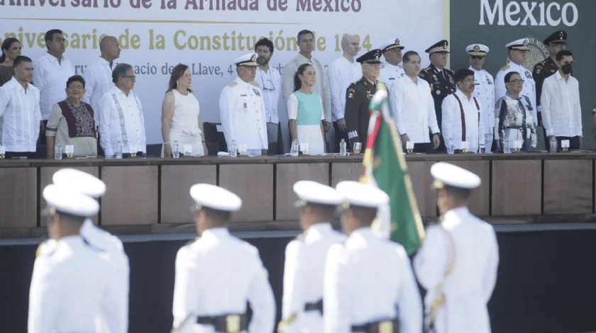 Sheinbaum encabeza en Veracruz ceremonia por los 205 años de la Armada de&nbsp;México