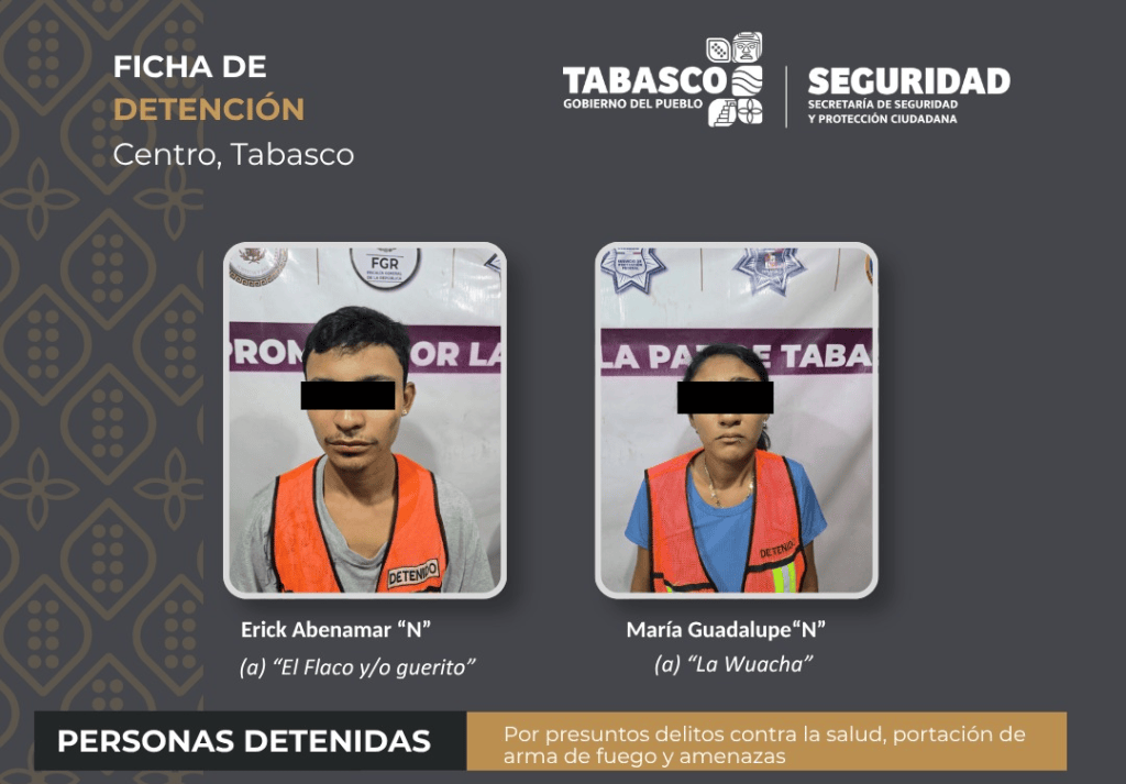 Aseguran arma, presuntas drogas y equipo de comunicación durante operativo en&nbsp;Centro