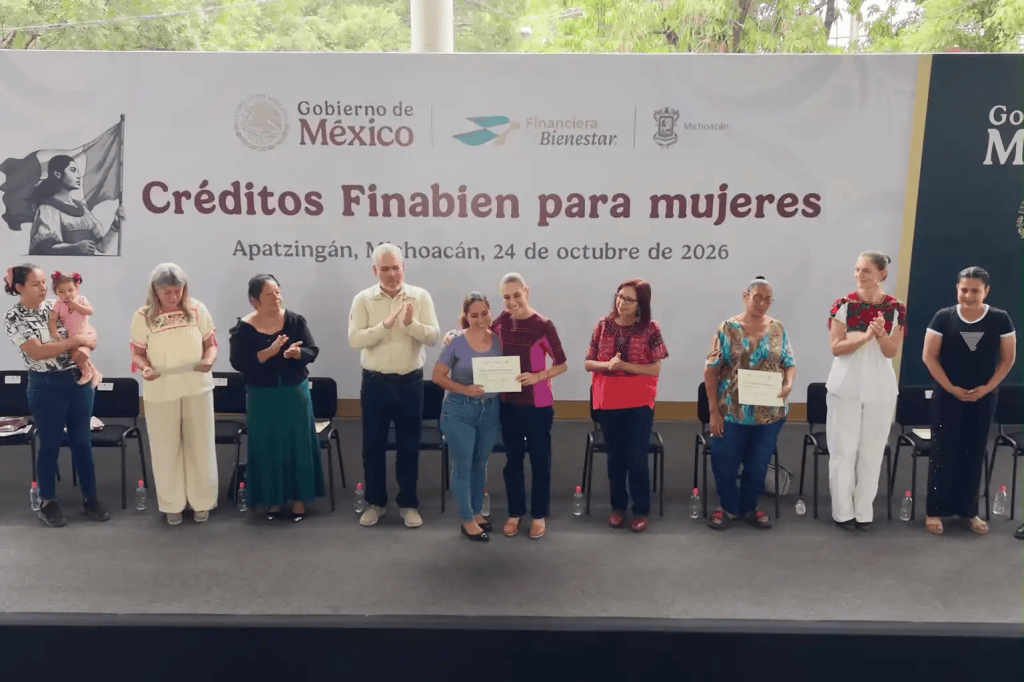 Sheinbaum cumple meta de 56 mil 500 créditos para mujeres emprendedoras en&nbsp;Michoacán